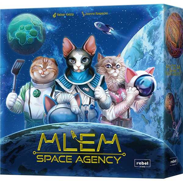 MLEM: Space Agency board game box, a push-your-luck family game with cat astronauts