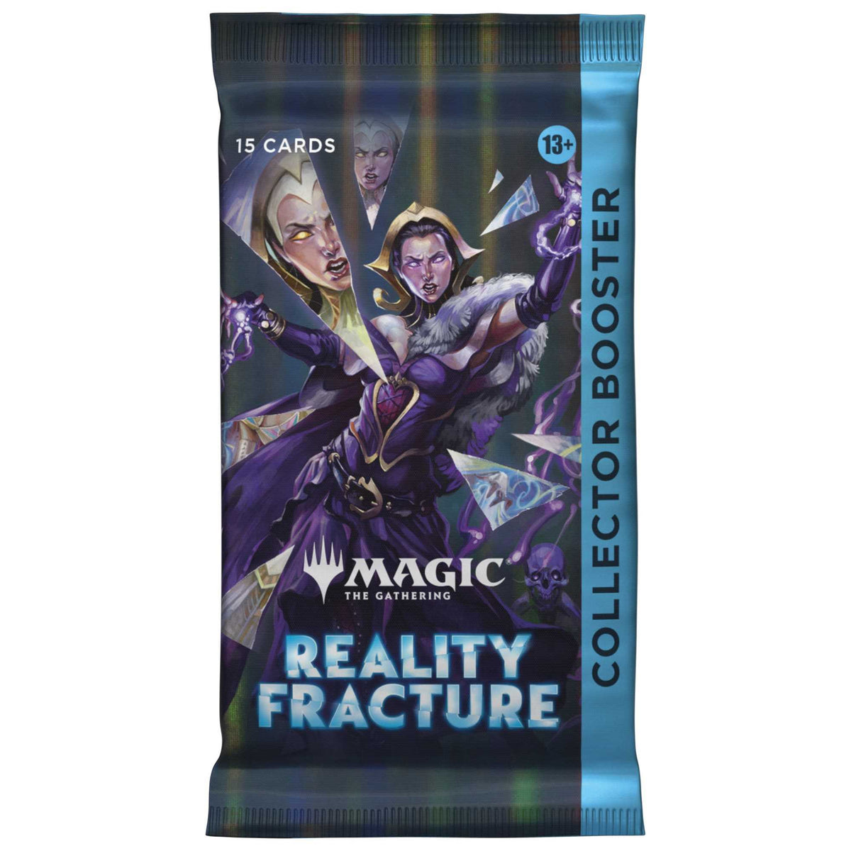 Sealed single Collector Booster pack from Magic: The Gathering Reality Fracture, holding 15 cards