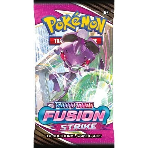Pokémon Fusion Strike booster box, a sealed Pokémon TCG booster display, photographed in a further product view