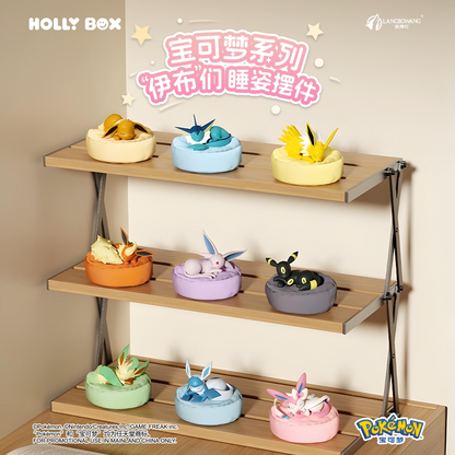 HOLLY BOX sleeping Eeveelution figures line-up, all nine designs