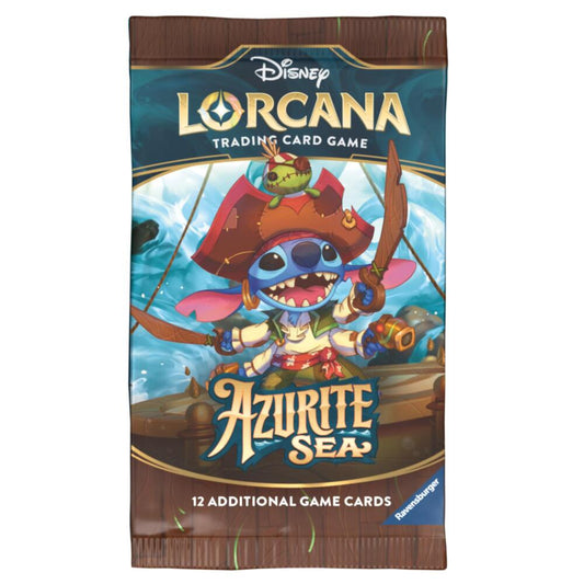 Disney Lorcana Azurite Sea Set 6 single sealed booster pack