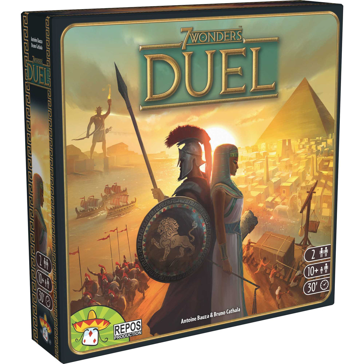 7 Wonders Duel two-player civilisation card drafting board game box shown front-on