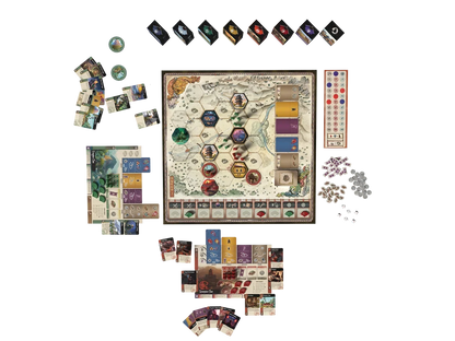Every component in Gunsen The Battle for Toshi Ranbo laid out together