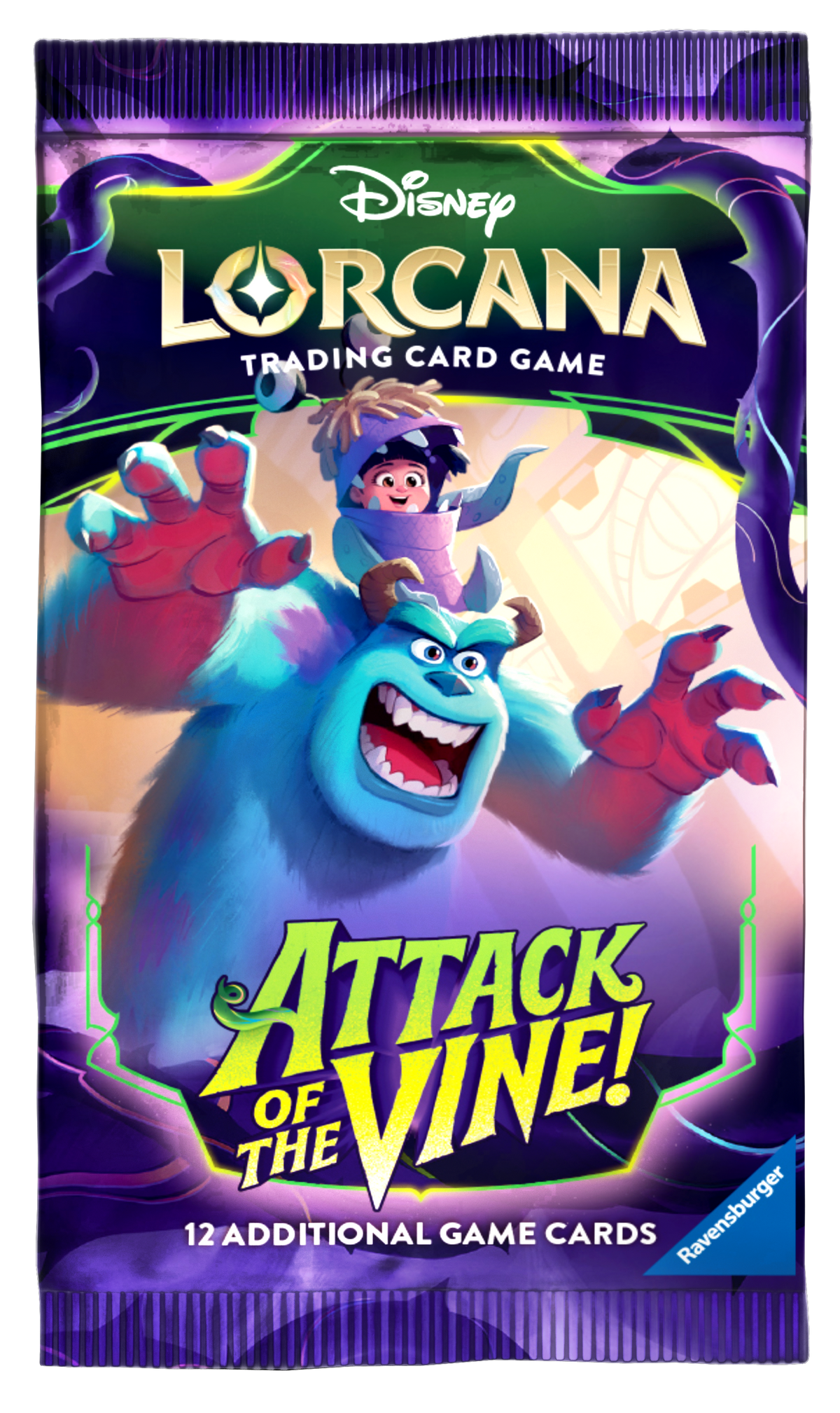 Disney Lorcana Attack of the Vine booster pack wrapper with the Set 13 vine artwork