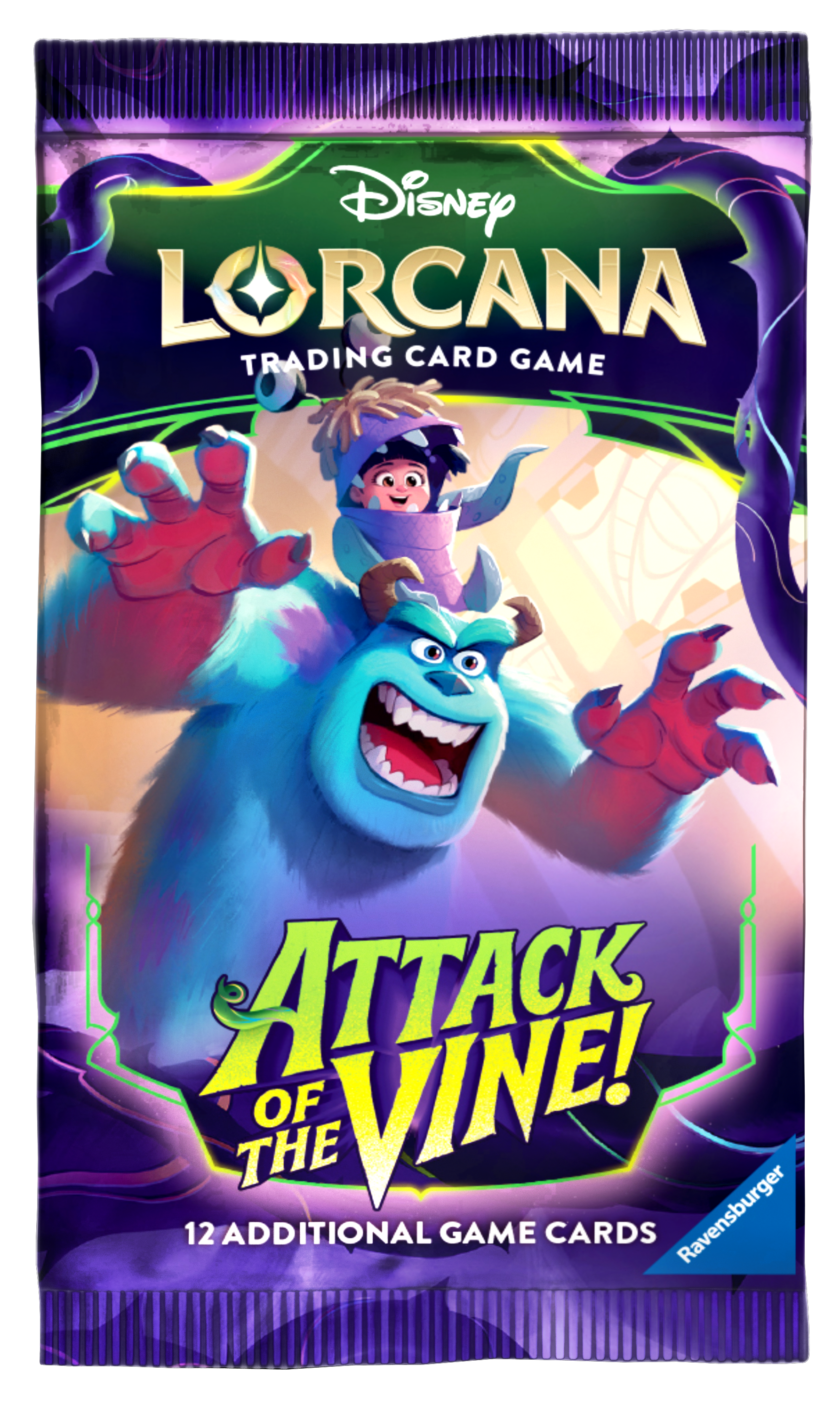 Disney Lorcana Attack of the Vine booster pack wrapper with the Set 13 vine artwork