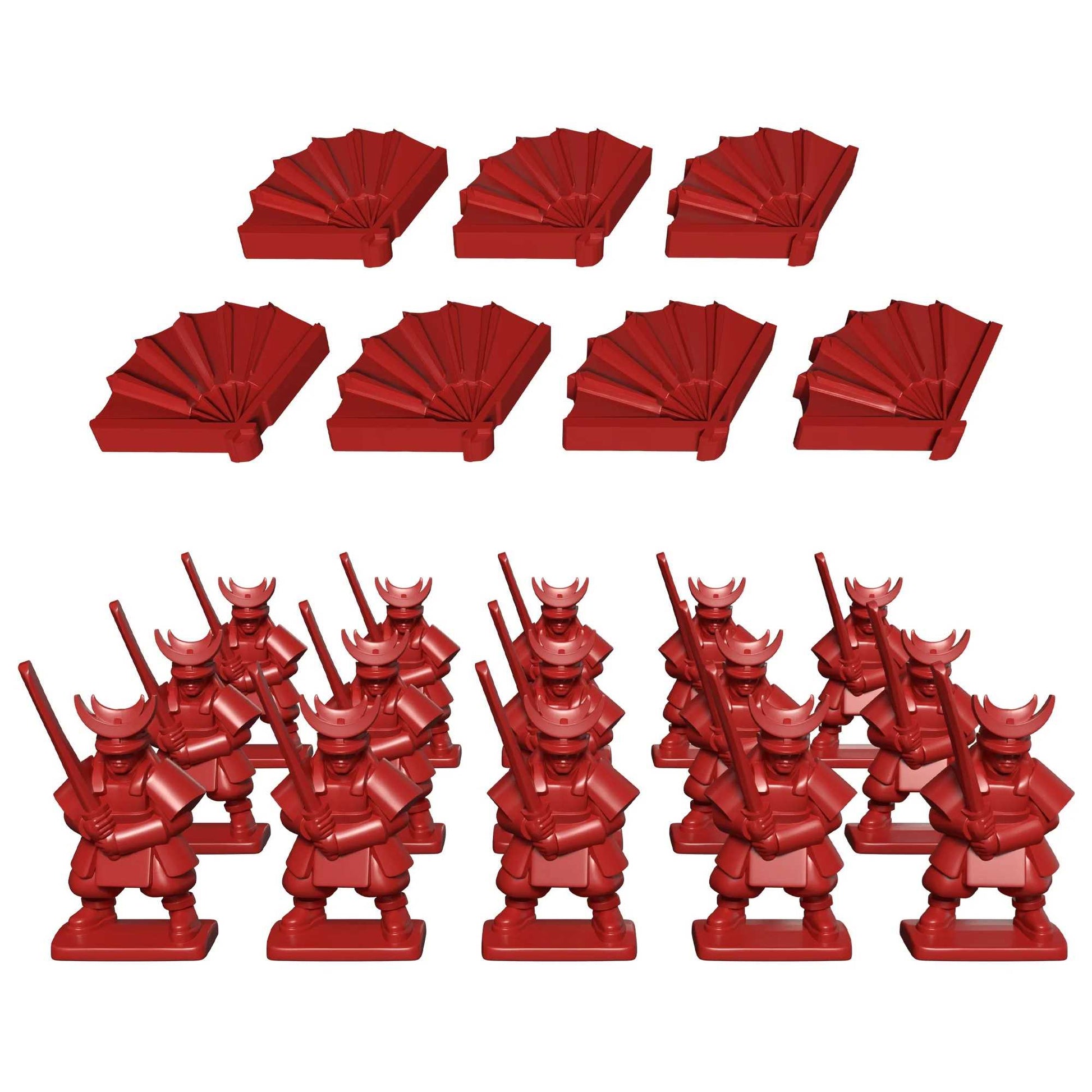 Gunsen order cards and battle tactics cards used to command your clan