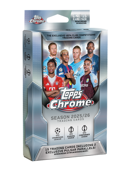 Topps Chrome UEFA Club Competitions 2025/26 Hanger Box