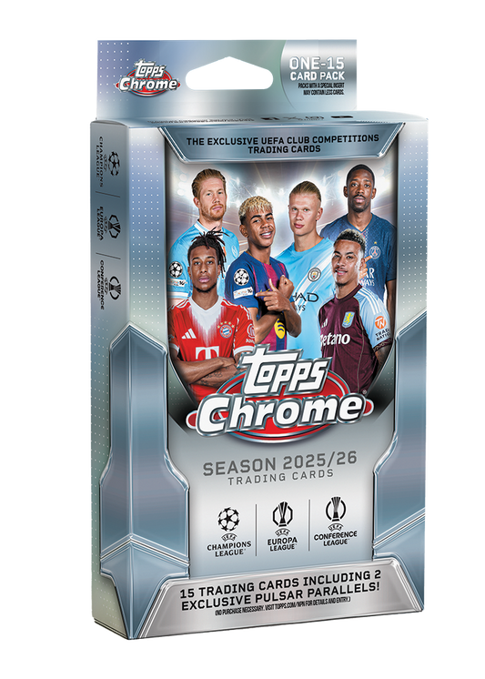 Topps Chrome UEFA Club Competitions 2025/26 Hanger Box