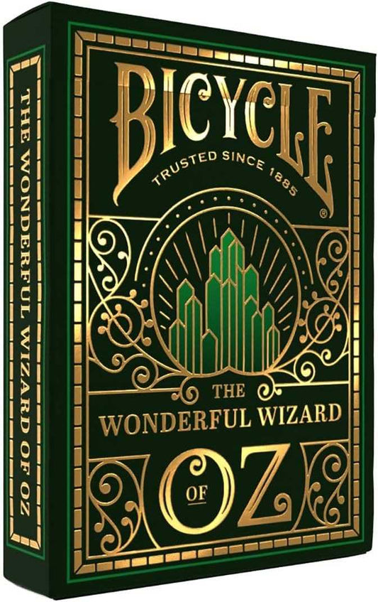 Bicycle Wizard of Oz playing cards with themed illustrated artwork shown front-on