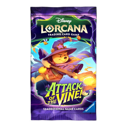 Disney Lorcana Attack of the Vine booster pack wrapper featuring Wizard Pooh