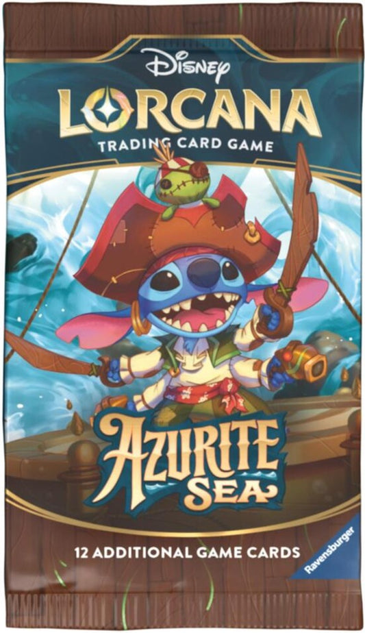 Disney Lorcana Azurite Sea Set 6 single sealed booster pack