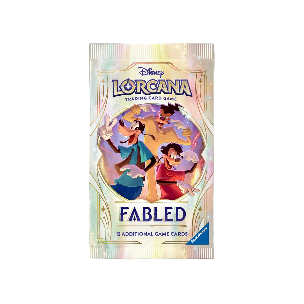 Disney Lorcana Fabled Set 9 booster pack shown from an alternate angle