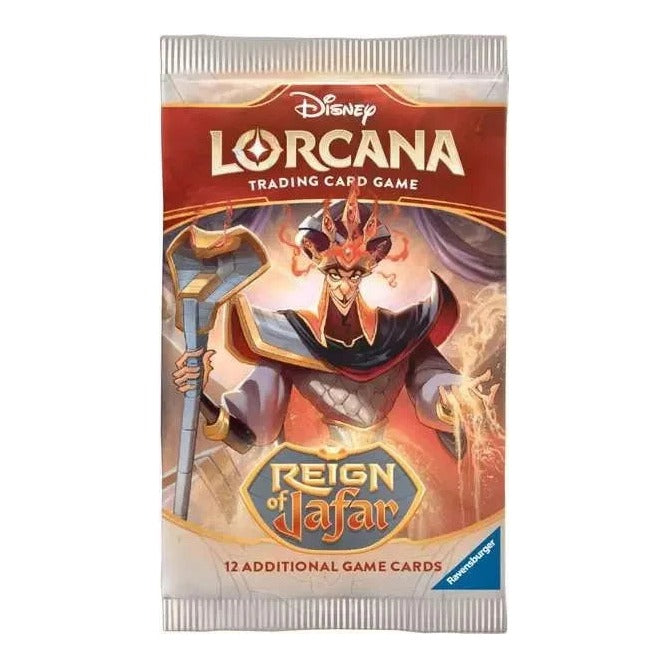 Disney Lorcana Reign of Jafar Booster Box rear of box