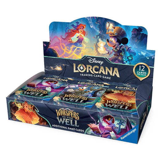 Disney Lorcana Whispers in the Well booster pack display, Set 10 with 24 sealed packs