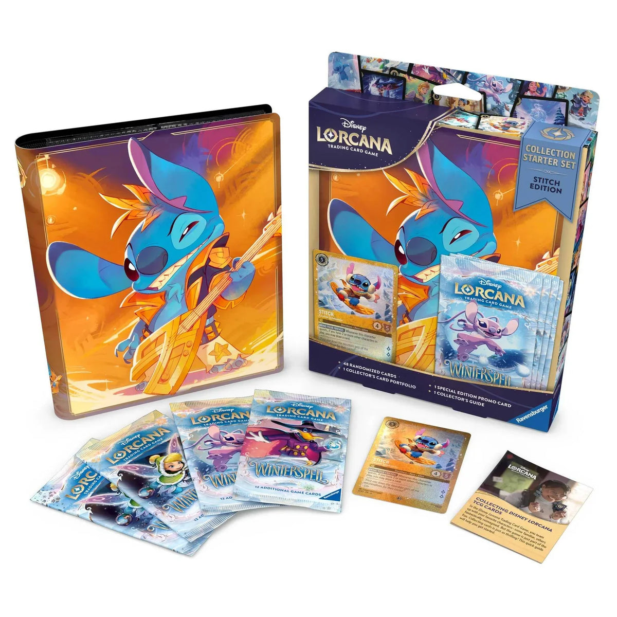 Rear of the Disney Lorcana Winterspell Set 11 Collection Starter showing contents and details