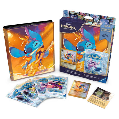 Rear of the Disney Lorcana Winterspell Set 11 Collection Starter showing contents and details