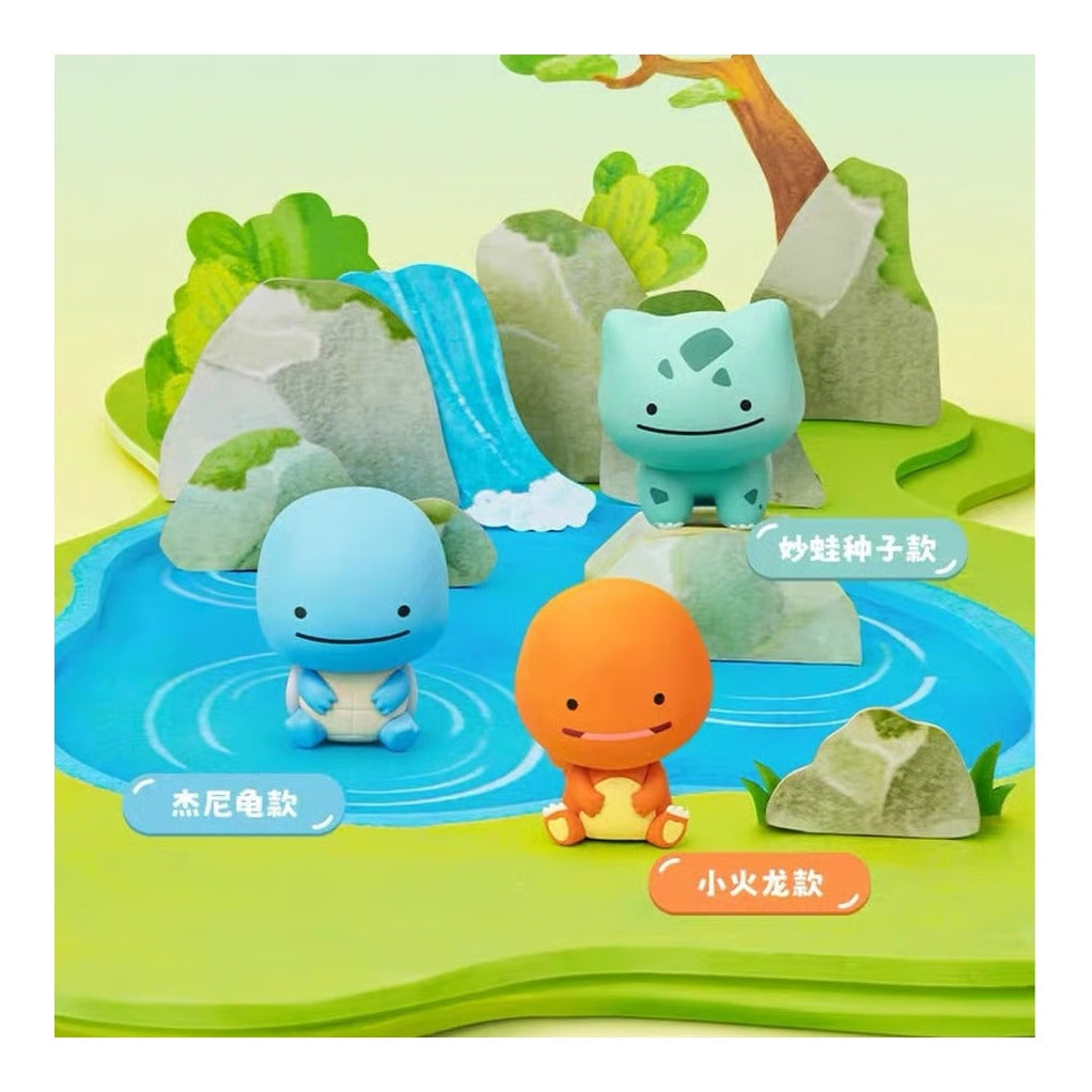 Ditto doing its best Bulbasaur, Charmander and Squirtle — Funism mini figures