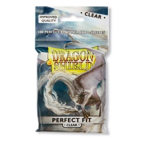 Dragon Shield Perfect Fit toploading sleeves in clear, standard size pack of 100