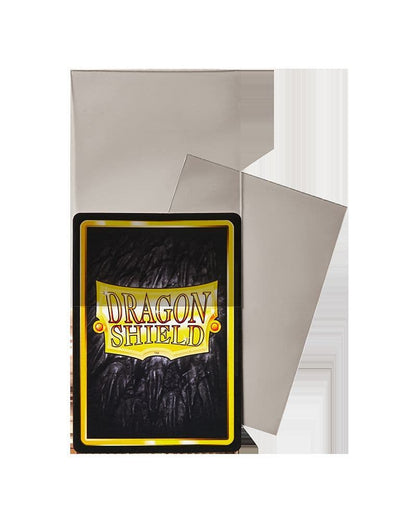 Dragon Shield Perfect Fit toploading card sleeves in Smoke, pack of 100 shown from an alternate angle