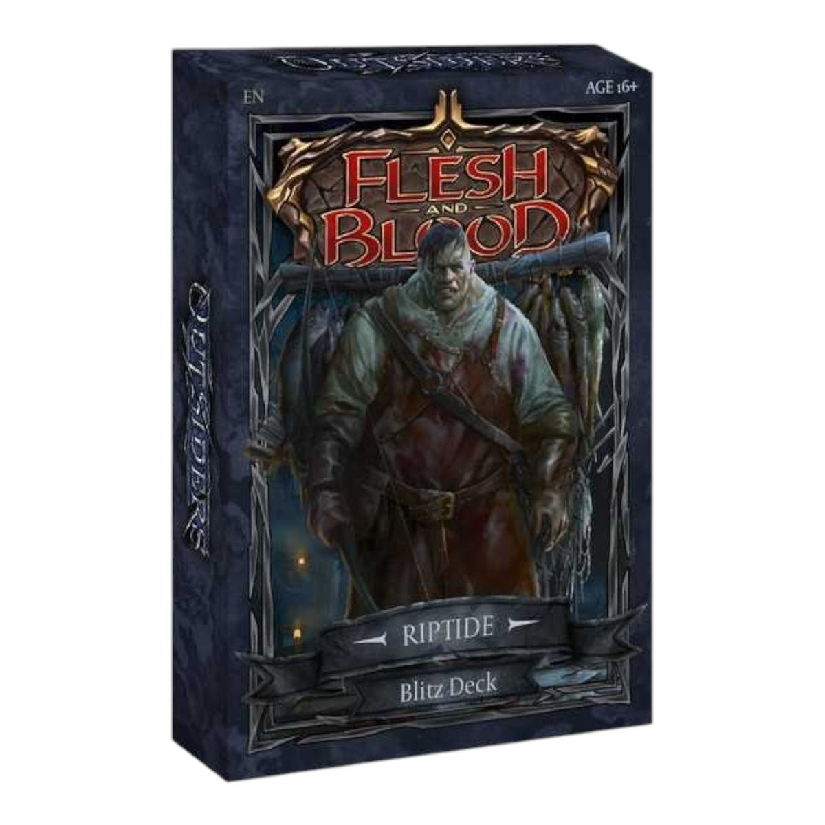 Flesh and Blood TCG Outsiders Blitz Deck sealed product close-up packaging detail
