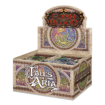 Flesh and Blood Tales of Aria 1st Edition booster box display, sealed