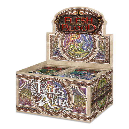 Flesh and Blood Tales of Aria 1st Edition booster box display, sealed