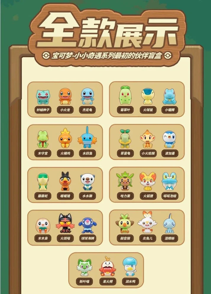 Pokémon × Funism: Palmsize Wonders First Partner Blind Box (30th Anniversary)