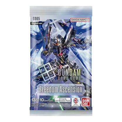 Gundam Card Game Freedom Ascension GD05 booster pack with Strike Freedom Gundam artwork