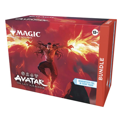 Contents of the Magic: The Gathering Avatar: The Last Airbender Bundle laid out for display