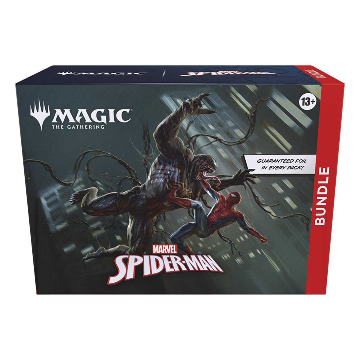 Magic: The Gathering Marvel's Spider-Man Bundle shown from a second angle with its artwork