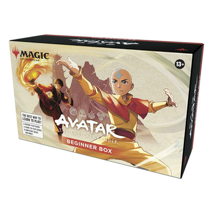 Contents of the Magic: The Gathering Avatar The Last Airbender Beginner Box laid out