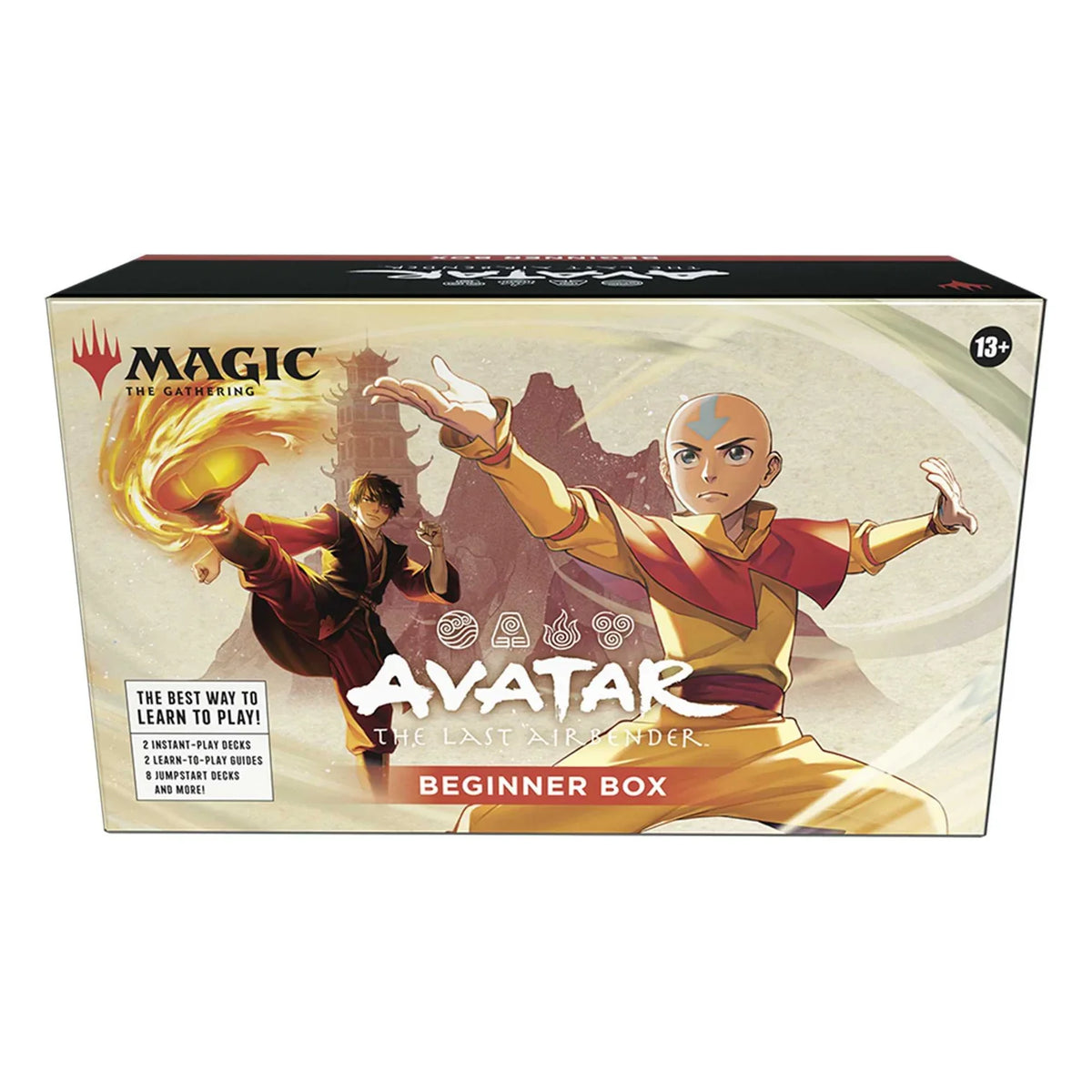 Magic: The Gathering Avatar The Last Airbender Beginner Box shown front-on with Team Avatar art