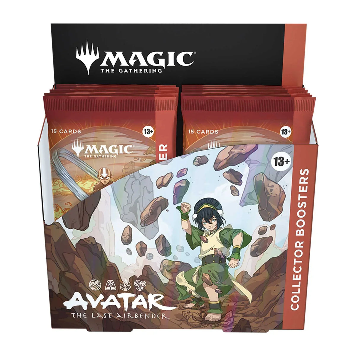 Magic: The Gathering Avatar: The Last Airbender Collector Booster Box, side of the packaging
