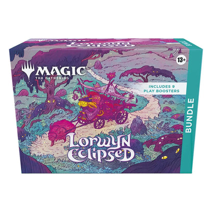 Magic: The Gathering Lorwyn Eclipsed bundle box photographed at an angle to show the side panel