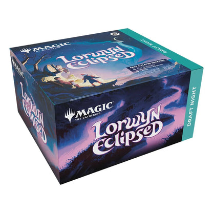 Magic: The Gathering Lorwyn Eclipsed Draft Night box showing the set's cover artwork