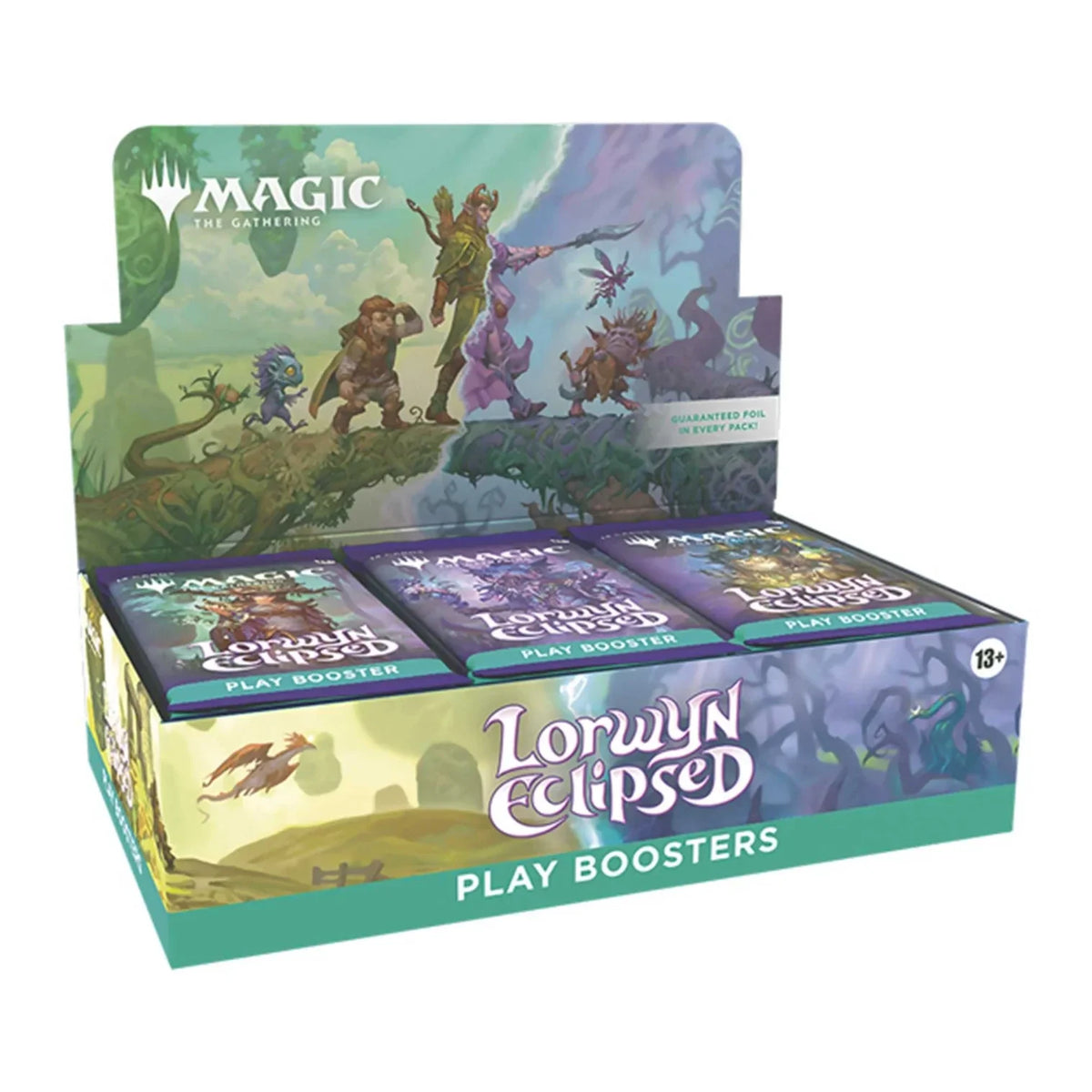 Magic: The Gathering Lorwyn Eclipsed play booster display box with the set's cover artwork