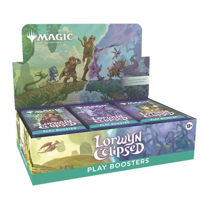 Magic: The Gathering Lorwyn Eclipsed play booster display box with the set's cover artwork