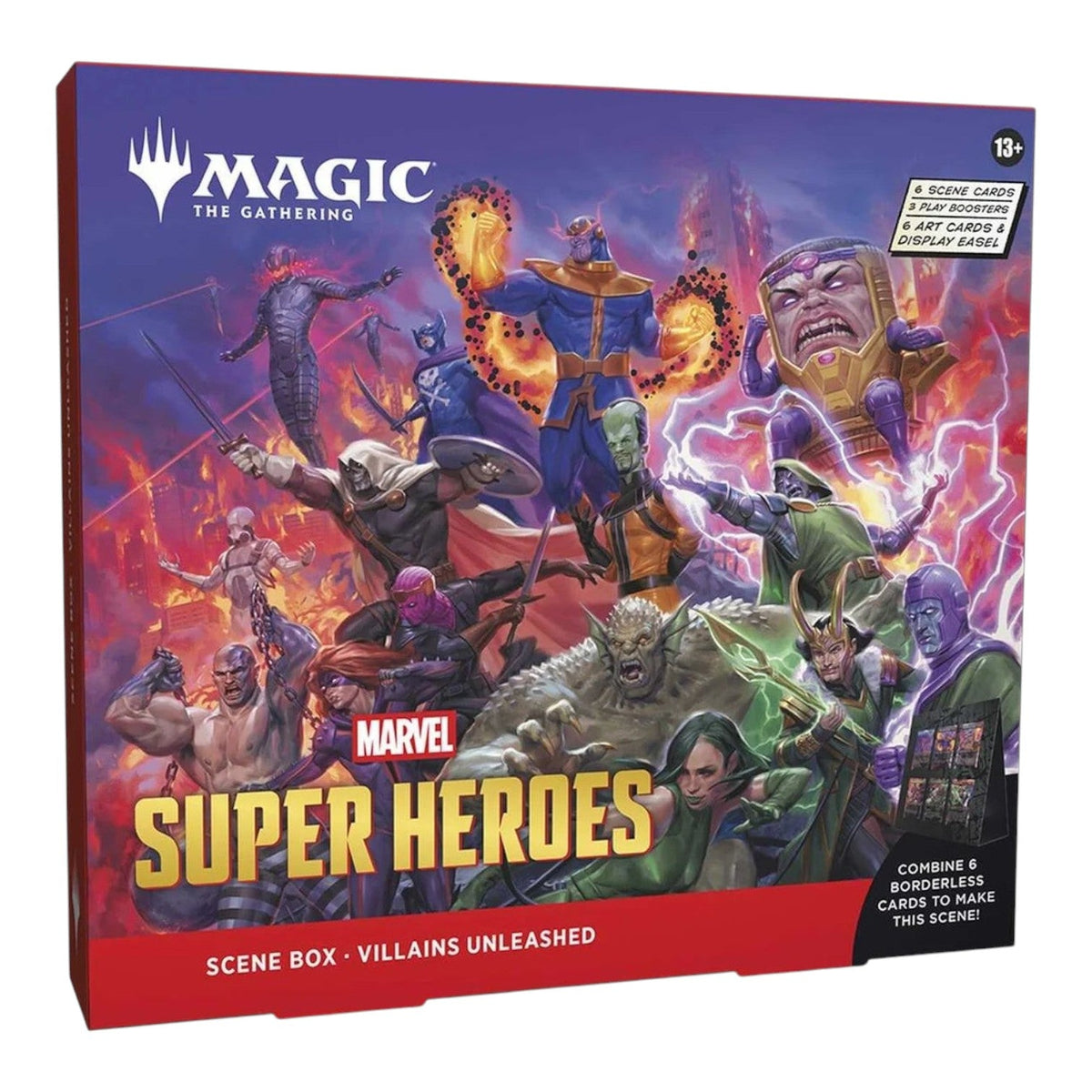 Magic: The Gathering Marvel Super Heroes Villains Unleashed scene box with Doctor Doom artwork