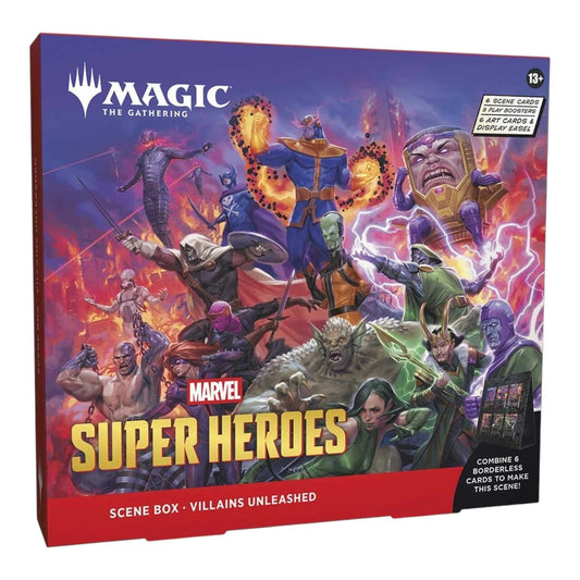 Magic: The Gathering Marvel Super Heroes Villains Unleashed scene box with Doctor Doom artwork