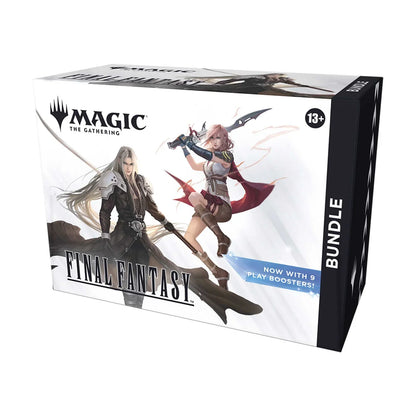 Magic: The Gathering Final Fantasy Bundle, a sealed MTG bundle box, pictured from an alternate angle