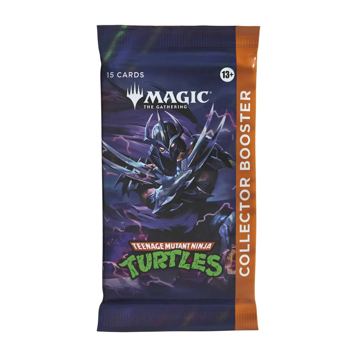 Front of a Teenage Mutant Ninja Turtles Collector Booster pack, Magic: The Gathering