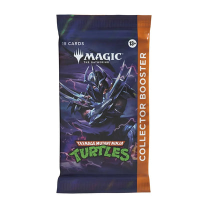 Front of a Teenage Mutant Ninja Turtles Collector Booster pack, Magic: The Gathering