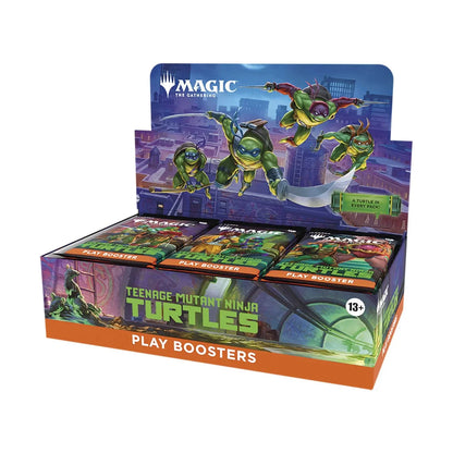 Magic: The Gathering Teenage Mutant Ninja Turtles play booster box shown at an angle