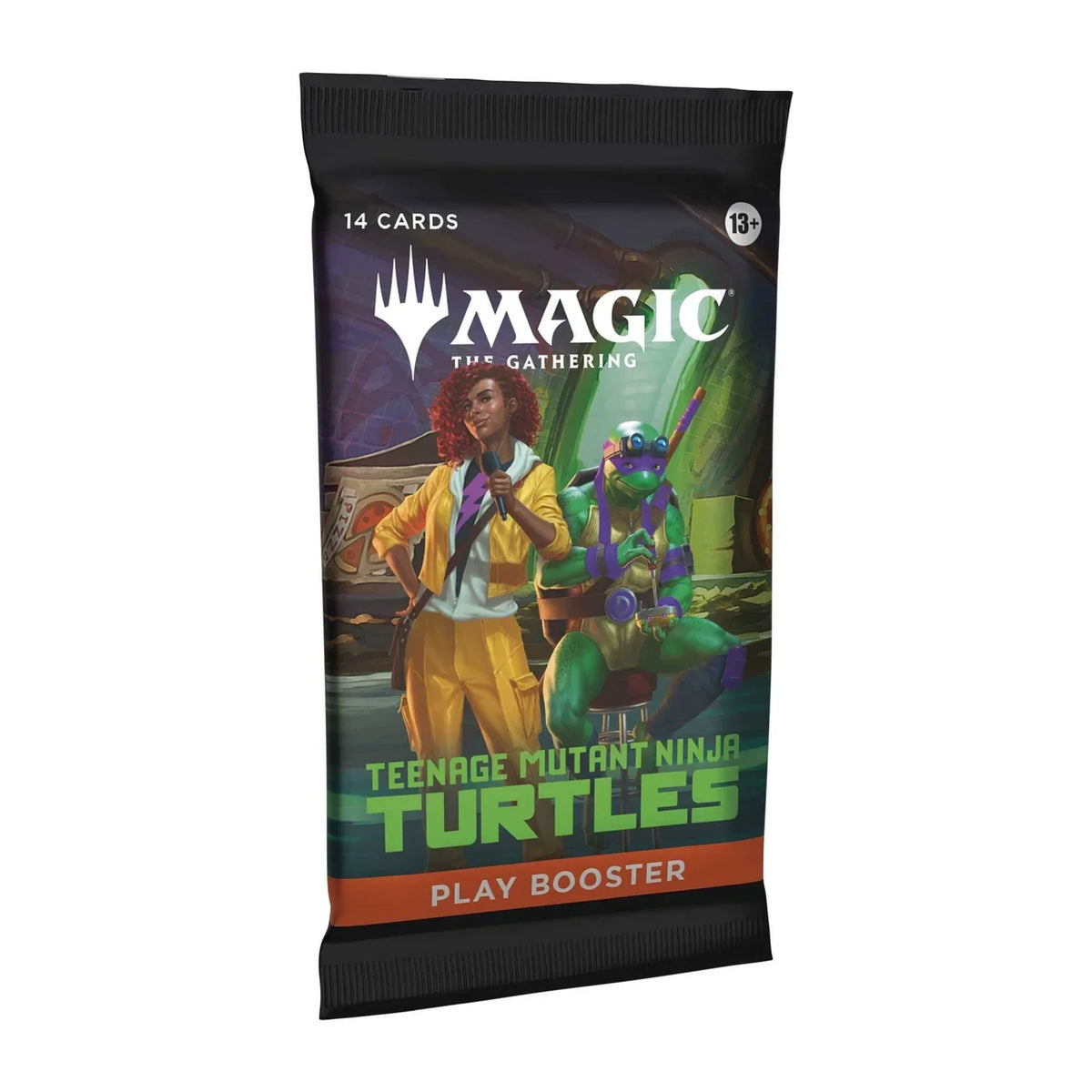 Magic: The Gathering Teenage Mutant Ninja Turtles play booster pack with Donatello and April artwork