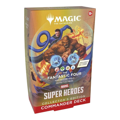Marvel Super Heroes Collector Commander Deck for Magic: The Gathering, sealed EDH box, packaging shown in closer detail