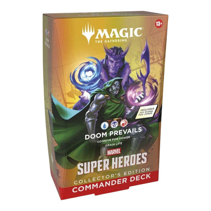 Marvel Super Heroes Collector Commander Deck for Magic: The Gathering, sealed EDH box, shown from another side