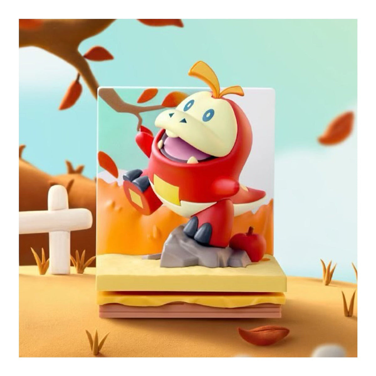 Fuecoco figure on its autumn scene, Choose Your Partner series