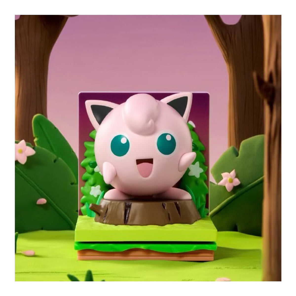 Jigglypuff figure on a tree stump, Choose Your Partner series