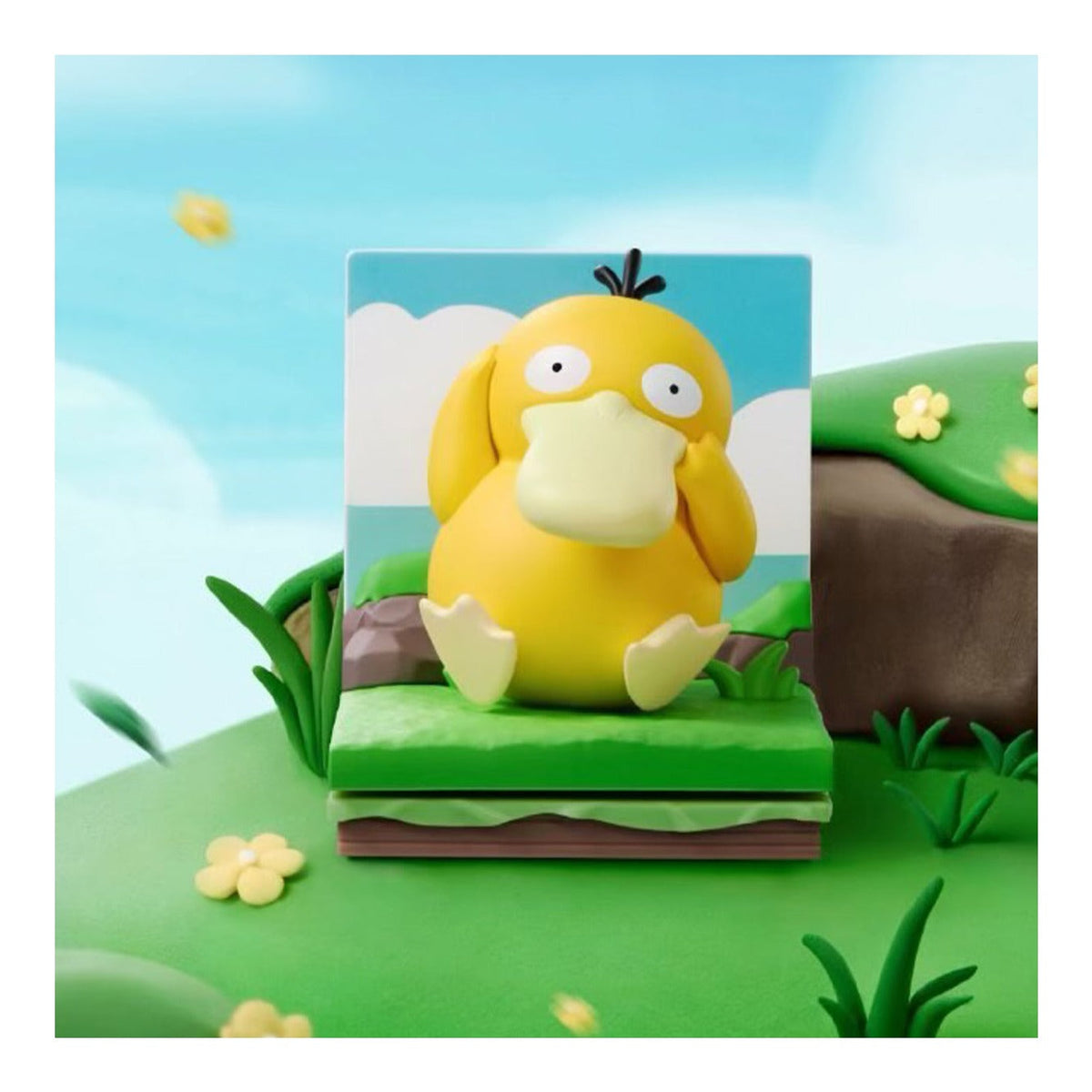 Psyduck figure on its grassy scene, Choose Your Partner series