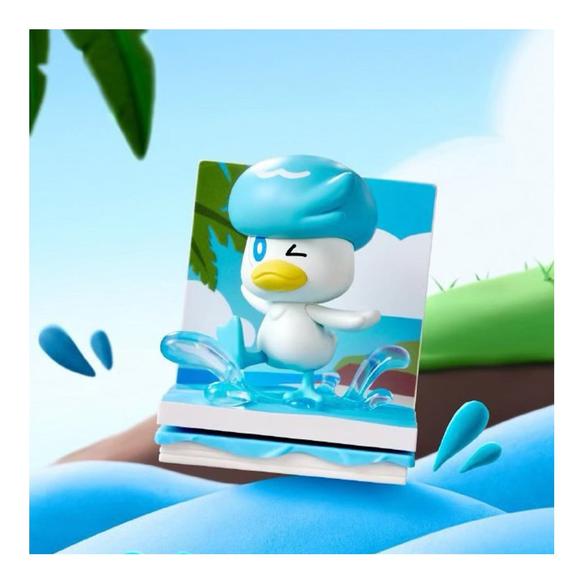 Quaxly figure on its splashing-water scene, Choose Your Partner series